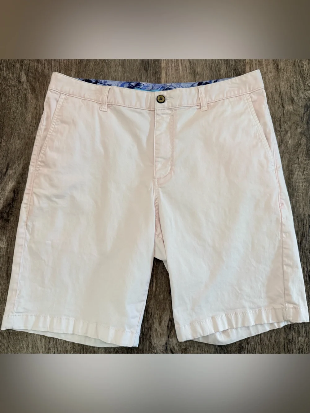 Tommy Bahama Boracay Chino Shorts Mens 34 Stretch Flat Front Shellrosa Tencel